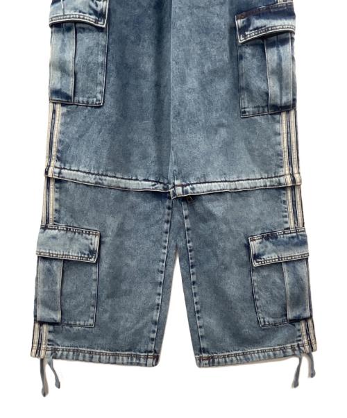 adidas（アディダス）adidas (アディダス) adidas  ミッドライス ツーインワンデニムパンツ インディゴ サイズ:2XLの古着・服飾アイテム
