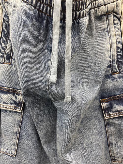 adidas（アディダス）adidas (アディダス) adidas  ミッドライス ツーインワンデニムパンツ インディゴ サイズ:2XLの古着・服飾アイテム