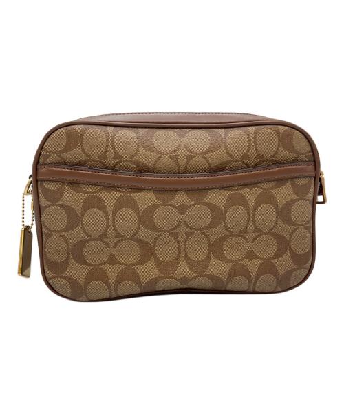 COACH（コーチ）COACH (コーチ) COACH  シグネチャー  ショルダーバッグ ブラウンの古着・服飾アイテム