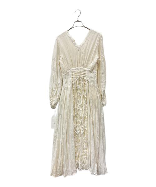 Ameri（アメリ）Ameri (アメリ) AMERI　プリーツドレスワンピース ホワイト サイズ:Sの古着・服飾アイテム