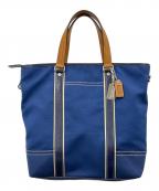 COACHコーチ）の古着「COACH　キャンバストートバッグ」｜ブルー
