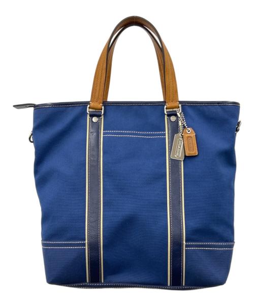COACH（コーチ）COACH (コーチ) COACH　キャンバストートバッグ ブルーの古着・服飾アイテム