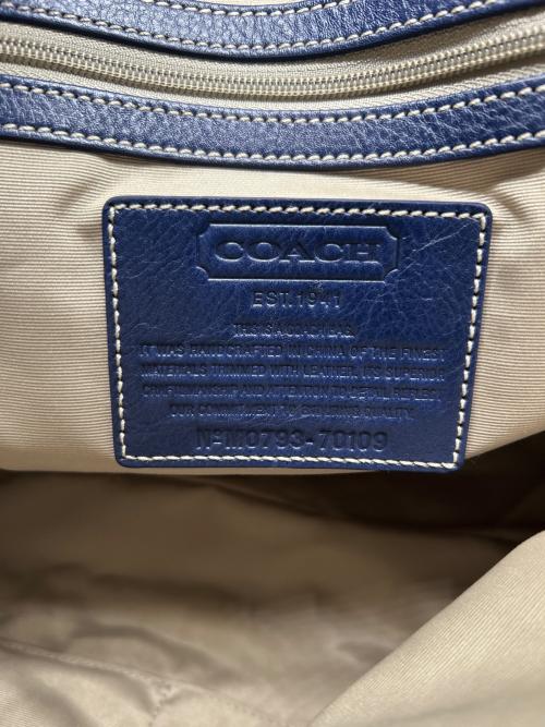 COACH（コーチ）COACH (コーチ) COACH　キャンバストートバッグ ブルーの古着・服飾アイテム