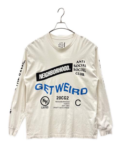 anti social social CLUB（アンチソーシャルソーシャルクラブ）anti social social CLUB NEIGHBORHOOD (ネイバーフッド) ANTI SOCIAL SOCIAL CLUB × NEIGHBORHOOD　長袖カットソー ホワイト サイズ:Lの古着・服飾アイテム