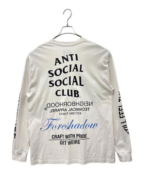 anti social social CLUB（アンチソーシャルソーシャルクラブ）anti social social CLUB NEIGHBORHOOD (ネイバーフッド) ANTI SOCIAL SOCIAL CLUB × NEIGHBORHOOD　長袖カットソー ホワイト サイズ:Lの古着・服飾アイテム