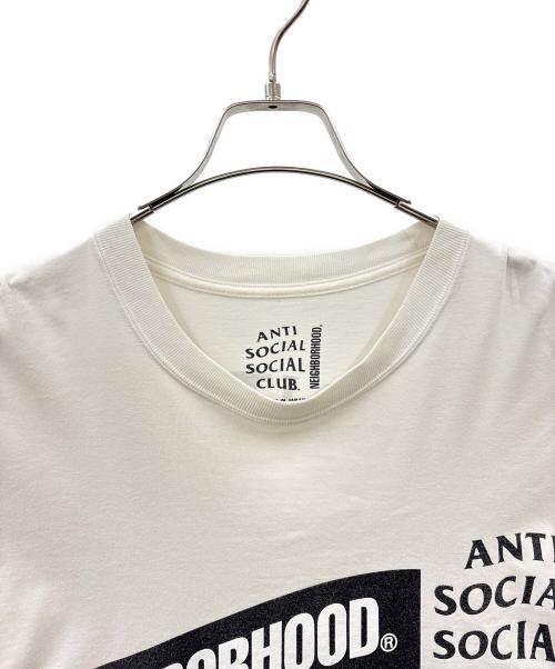 anti social social CLUB（アンチソーシャルソーシャルクラブ）anti social social CLUB NEIGHBORHOOD (ネイバーフッド) ANTI SOCIAL SOCIAL CLUB × NEIGHBORHOOD　長袖カットソー ホワイト サイズ:Lの古着・服飾アイテム