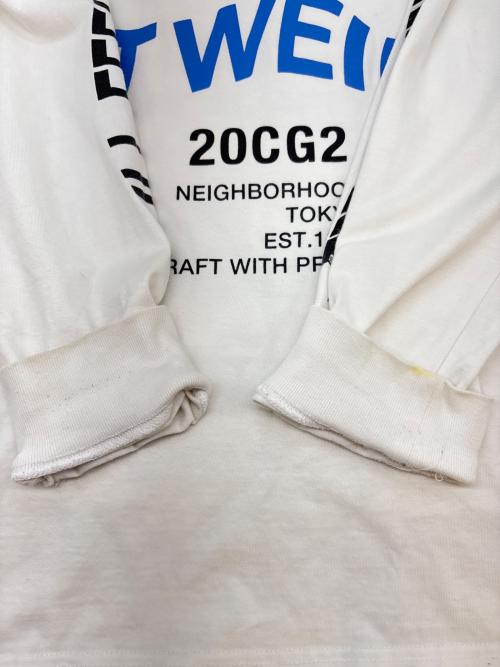 anti social social CLUB（アンチソーシャルソーシャルクラブ）anti social social CLUB NEIGHBORHOOD (ネイバーフッド) ANTI SOCIAL SOCIAL CLUB × NEIGHBORHOOD　長袖カットソー ホワイト サイズ:Lの古着・服飾アイテム