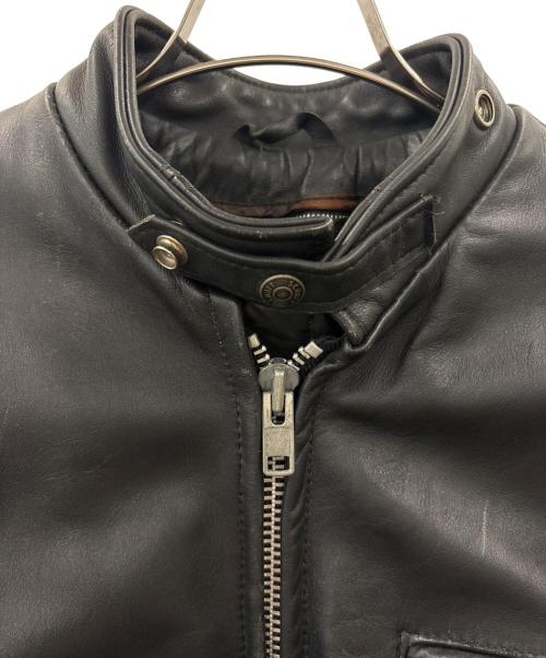 Schott（ショット）Schott (ショット) Schott　ボアライナー付きシングルライダースジャケット ブラック サイズ:38の古着・服飾アイテム