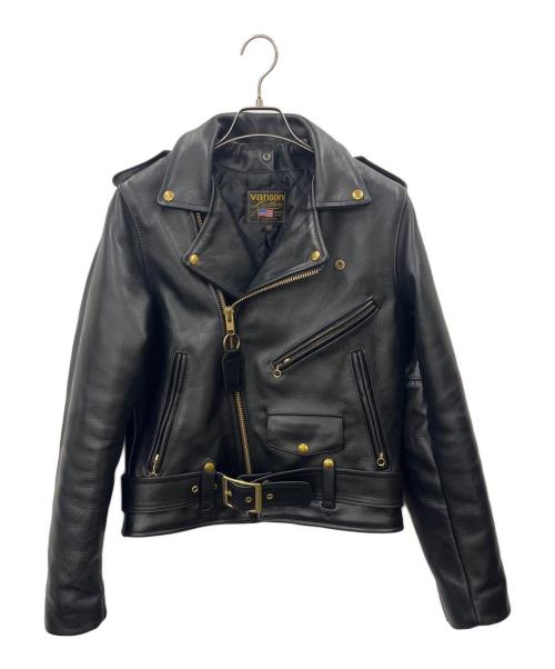 VANSON（バンソン）VANSON (バンソン) VANSON 　C2ダブルライダースジャケット ブラック サイズ:36の古着・服飾アイテム