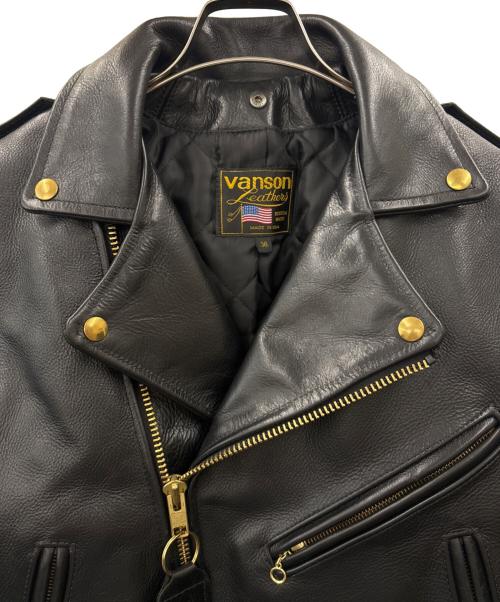 VANSON（バンソン）VANSON (バンソン) VANSON 　C2ダブルライダースジャケット ブラック サイズ:36の古着・服飾アイテム