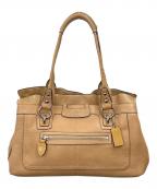 COACHコーチ）の古着「COACH　ペネロピ　レザーハンドバッグ」｜ベージュ