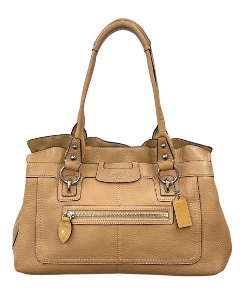 COACH（コーチ）COACH (コーチ) COACH　ペネロピ　レザーハンドバッグ ベージュの古着・服飾アイテム