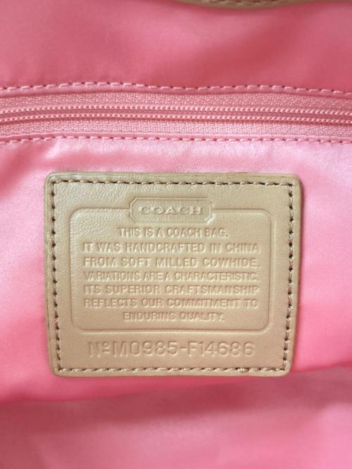 COACH（コーチ）COACH (コーチ) COACH　ペネロピ　レザーハンドバッグ ベージュの古着・服飾アイテム