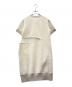 sacai (サカイ) sacai　Sponge Sweat x chiffon　半袖ワンピース ホワイト サイズ:2：8000円