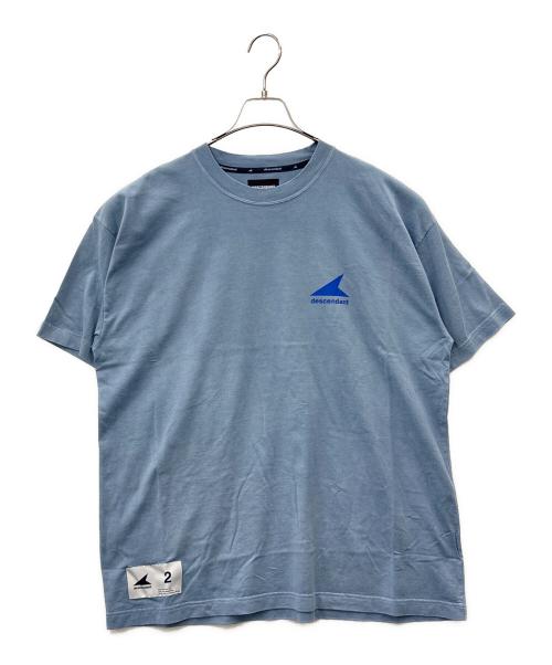 DESCENDANT（ディセンダント）DESCENDANT (ディセンダント) DESCENDANT　NO RECEPTION SS　半袖カットソー ブルー サイズ:2の古着・服飾アイテム