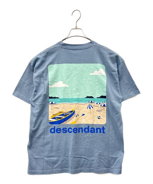 DESCENDANT（ディセンダント）DESCENDANT (ディセンダント) DESCENDANT　NO RECEPTION SS　半袖カットソー ブルー サイズ:2の古着・服飾アイテム