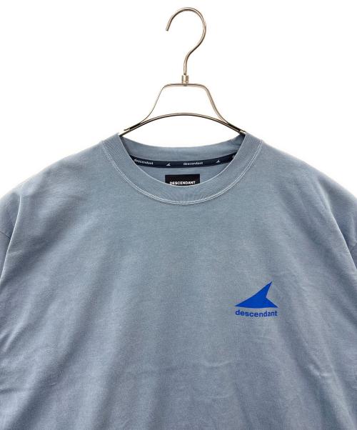 DESCENDANT（ディセンダント）DESCENDANT (ディセンダント) DESCENDANT　NO RECEPTION SS　半袖カットソー ブルー サイズ:2の古着・服飾アイテム