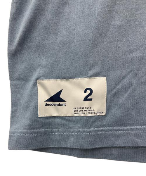 DESCENDANT（ディセンダント）DESCENDANT (ディセンダント) DESCENDANT　NO RECEPTION SS　半袖カットソー ブルー サイズ:2の古着・服飾アイテム
