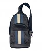 COACHコーチ）の古着「COACH  シグネチャー　スリングバッグ」｜ブラック×ネイビー