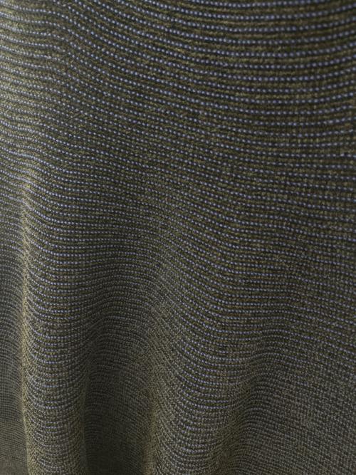 FOXEY（フォクシー）FOXEY (フォクシー) FOXEY　フレンチスリーブ ニットワンピース ネイビー サイズ:42の古着・服飾アイテム