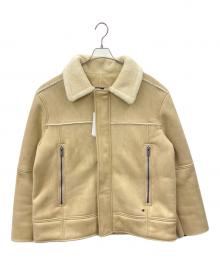 UGG（アグ）の古着「UGG　セイデンラックスフラッフジャケット」｜ベージュ×ホワイト