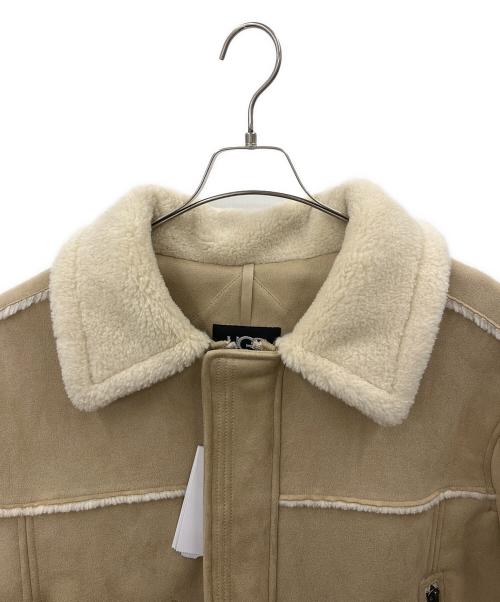 UGG（アグ）UGG (アグ) UGG　セイデンラックスフラッフジャケット ベージュ×ホワイト サイズ:XLの古着・服飾アイテム