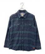L.L.Beanエルエルビーン）の古着「L.L.Bean　ヘビーネルシャツ」｜グリーン×ネイビー