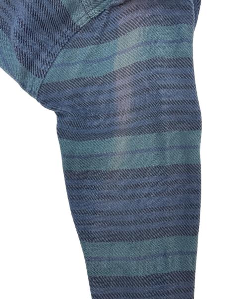 L.L.Bean（エルエルビーン）L.L.Bean (エルエルビーン) L.L.Bean　ヘビーネルシャツ グリーン×ネイビー サイズ:M-REGの古着・服飾アイテム