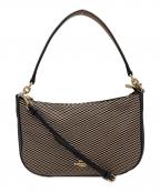 COACHコーチ）の古着「ショルダーバッグ」｜ベージュ×ブラック