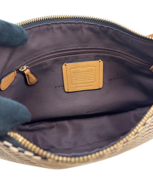 COACH（コーチ）COACH (コーチ) ショルダーバッグ ベージュ×ブラックの古着・服飾アイテム