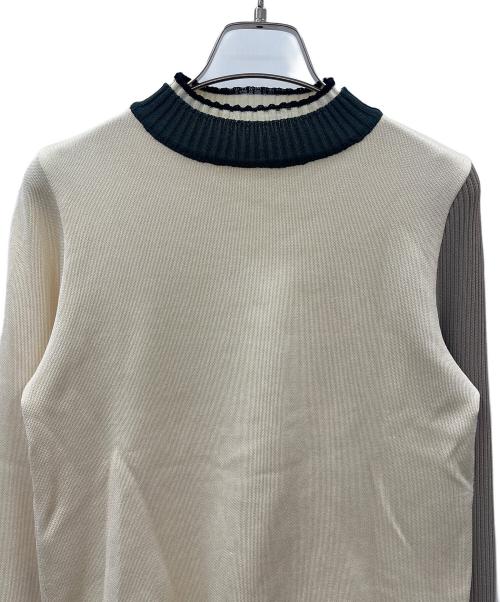 UNITED TOKYO（ユナイテッドトーキョー）UNITED TOKYO (ユナイテッドトーキョー) UNITED TOKYO　薄手ニット ベージュ×グリーン サイズ:FREEの古着・服飾アイテム