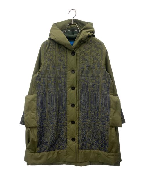 ann吉（アンキチ）ann吉 (アンキチ) ann吉 刺繍コート カーキ サイズ:38の古着・服飾アイテム