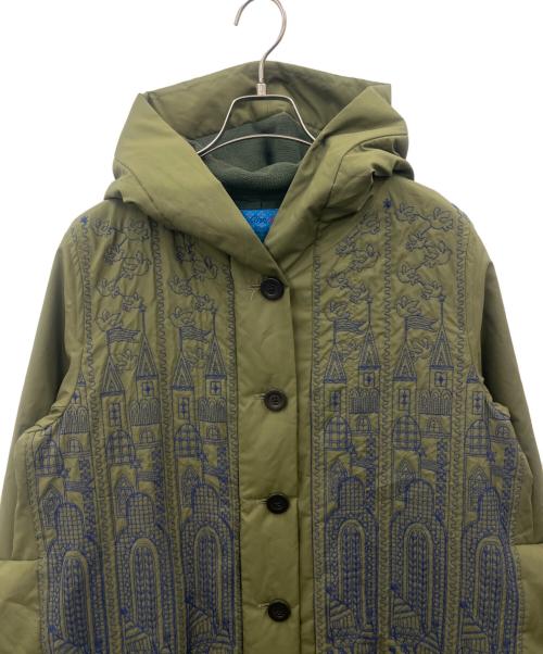 ann吉（アンキチ）ann吉 (アンキチ) ann吉 刺繍コート カーキ サイズ:38の古着・服飾アイテム