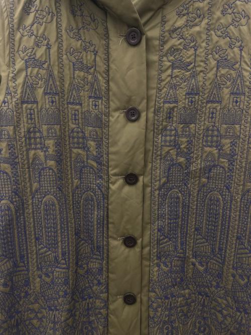ann吉（アンキチ）ann吉 (アンキチ) ann吉 刺繍コート カーキ サイズ:38の古着・服飾アイテム