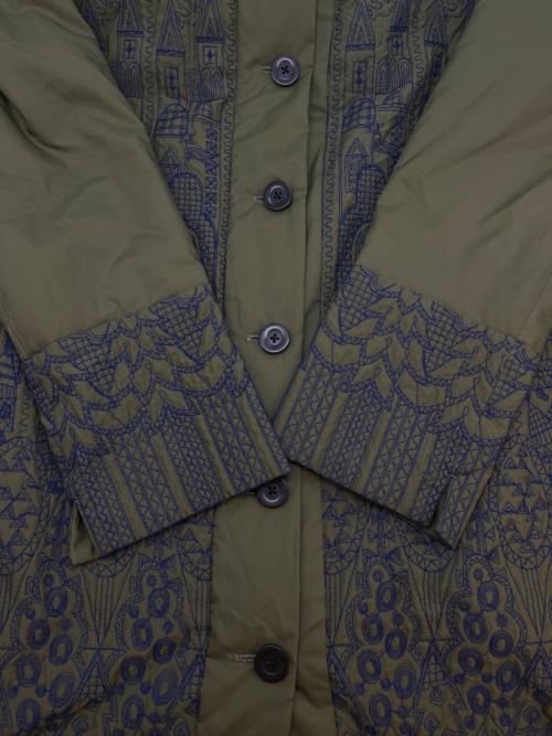 ann吉（アンキチ）ann吉 (アンキチ) ann吉 刺繍コート カーキ サイズ:38の古着・服飾アイテム