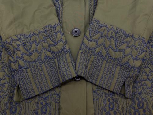 ann吉（アンキチ）ann吉 (アンキチ) ann吉 刺繍コート カーキ サイズ:38の古着・服飾アイテム