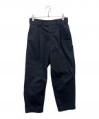 CAHLUMNカウラム）の古着「CAHLUMN 　TC Twill 1 Tuck Pants」｜ブラック