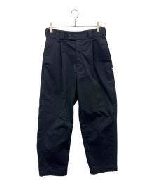 CAHLUMN（カウラム）の古着「CAHLUMN 　TC Twill 1 Tuck Pants」｜ブラック
