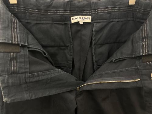 CAHLUMN（カウラム）CAHLUMN (カウラム) CAHLUMN 　TC Twill 1 Tuck Pants ブラック サイズ:Lの古着・服飾アイテム