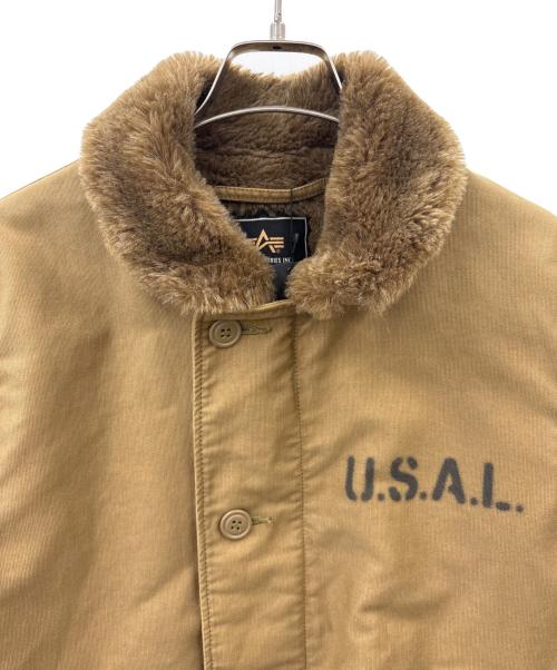 ALPHA（アルファ）ALPHA (アルファ) ALPHA 　N-1 デッキジャケット ブラウン サイズ:Lの古着・服飾アイテム