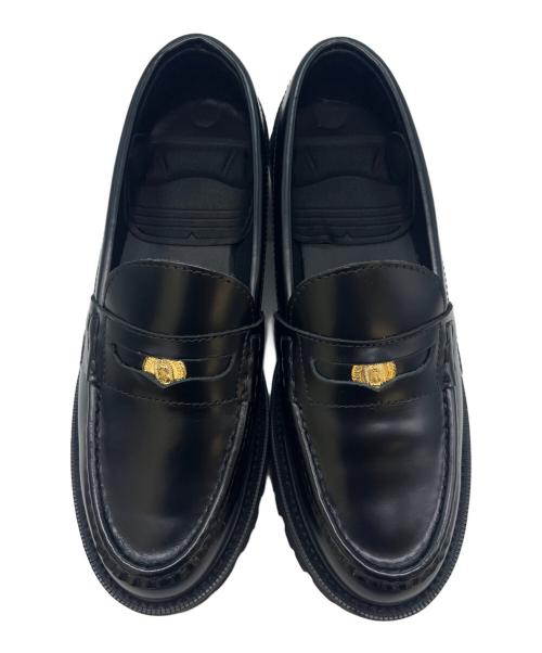 Caminando（カミナンド）Caminando (カミナンド) Caminando　ALMOND TOE PENNY LOAFERS　コインローファー ブラック サイズ:7の古着・服飾アイテム