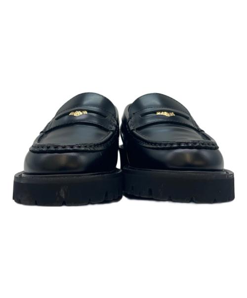 Caminando（カミナンド）Caminando (カミナンド) Caminando　ALMOND TOE PENNY LOAFERS　コインローファー ブラック サイズ:7の古着・服飾アイテム