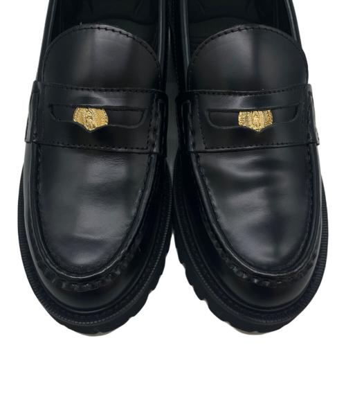 Caminando（カミナンド）Caminando (カミナンド) Caminando　ALMOND TOE PENNY LOAFERS　コインローファー ブラック サイズ:7の古着・服飾アイテム