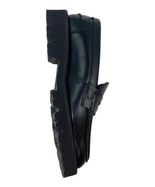 Caminando（カミナンド）Caminando (カミナンド) Caminando　ALMOND TOE PENNY LOAFERS　コインローファー ブラック サイズ:7の古着・服飾アイテム