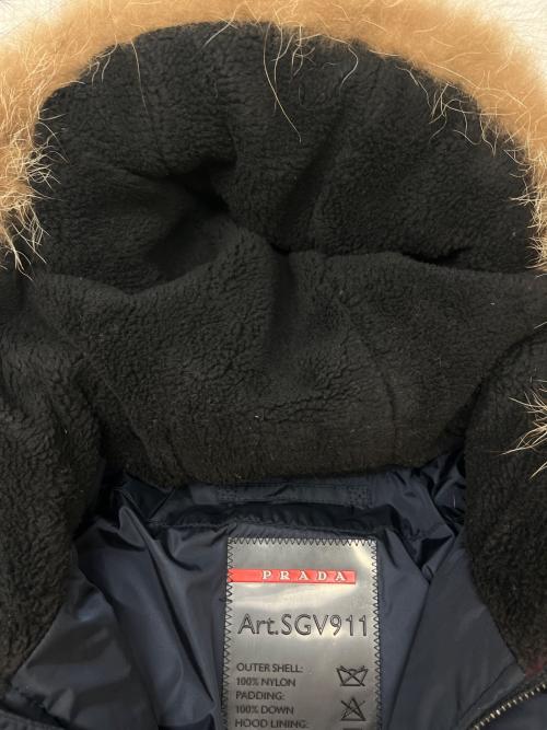 PRADA（プラダ）PRADA (プラダ) PRADA  ダウンジャケット ネイビー サイズ:46の古着・服飾アイテム