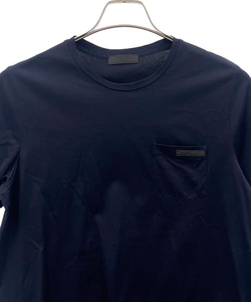 PRADA（プラダ）PRADA (プラダ) PRADA  ポケットTシャツ ネイビー サイズ:Sの古着・服飾アイテム