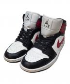NIKEナイキ）の古着「NIKE　Women's Air Jordan 1 Mid　ミッドカットスニーカー」｜レッド×ホワイト