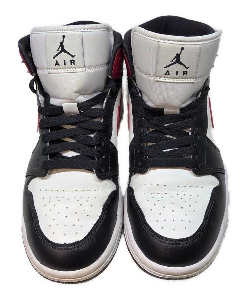 NIKE（ナイキ）NIKE (ナイキ) NIKE　Women's Air Jordan 1 Mid　ミッドカットスニーカー レッド×ホワイト サイズ:24の古着・服飾アイテム