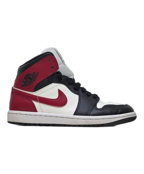 NIKE（ナイキ）NIKE (ナイキ) NIKE　Women's Air Jordan 1 Mid　ミッドカットスニーカー レッド×ホワイト サイズ:24の古着・服飾アイテム
