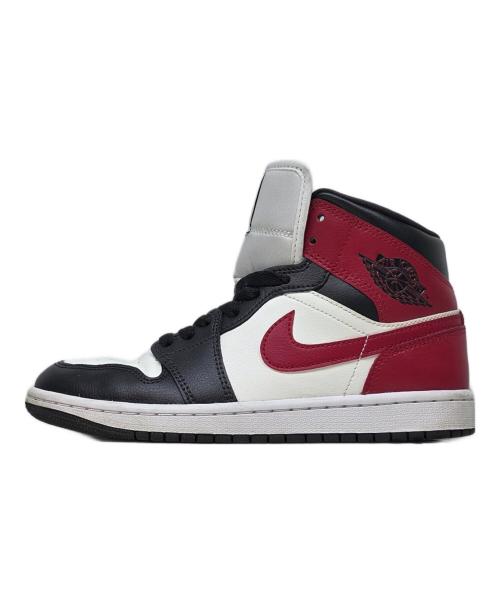 NIKE（ナイキ）NIKE (ナイキ) NIKE　Women's Air Jordan 1 Mid　ミッドカットスニーカー レッド×ホワイト サイズ:24の古着・服飾アイテム